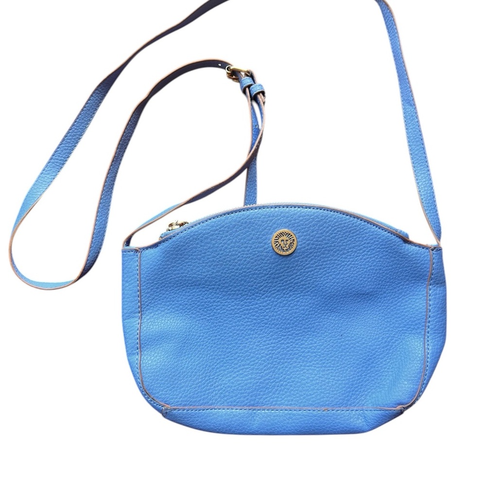 Anne Klein Periwinkle Pebbled Crossbody Bag